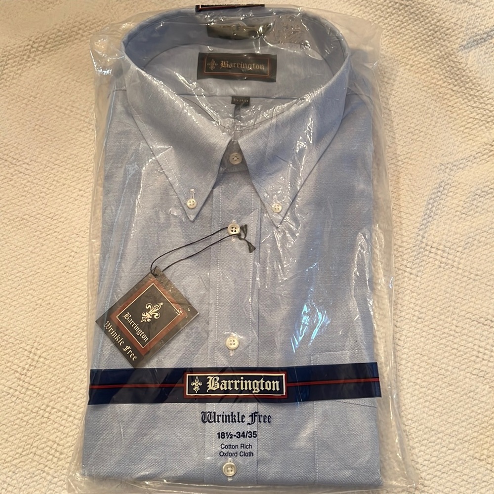 New Barrington dress shirt Oxford cloth. 18 1/2. -34/35